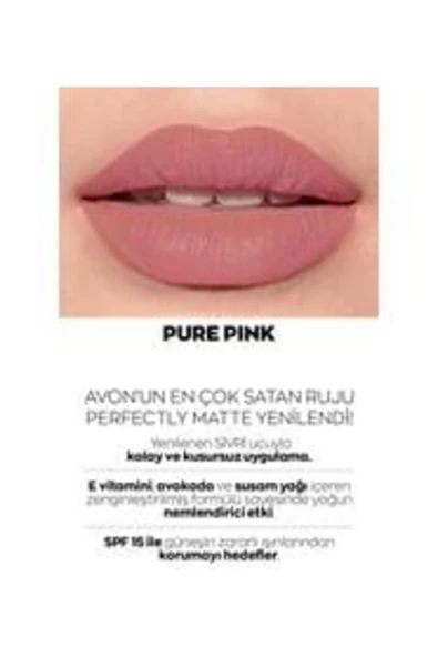 AVON Ultra Matte Lipstick Pure Pink - Resim 2