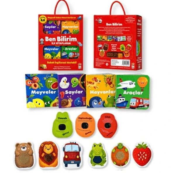 Ben Bilirim İngilizce Destekli İlk Kitaplarım (4 kitap + 6 Magnetli Dokun Hisset Kart) ürün görseli 1