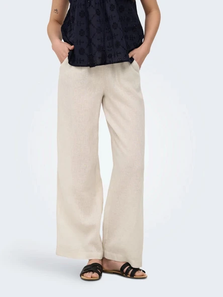 Only 15374187 Kadin Pantolon - Bej - Resim 3
