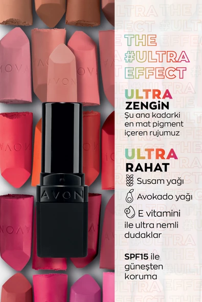 AVON Ultra Mat Ruj Blush - Resim 2