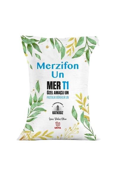 USTA Merzifon Un MER T1 Özel Amaçlı Buğday Unu - 25 kg - (Katkısız, Pastalık, Böreklik Un) ürün görseli 1