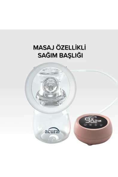 Acura AC-3010 Şarjlı, LCD Ekranlı, Biberon Özellikli Göğüs Pompası ürün görseli 1