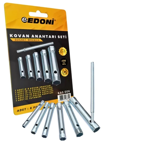EDONİ KOVAN ANAHTAR SETİ 6 LI KAS006 - Resim 2