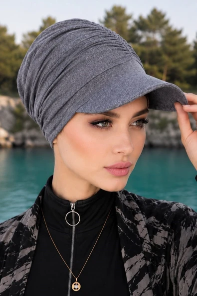 Gri Mavi Melanj Havuz - Deniz Şapkası / Mayo Üstüne Kullanılabilir ürün görseli 1