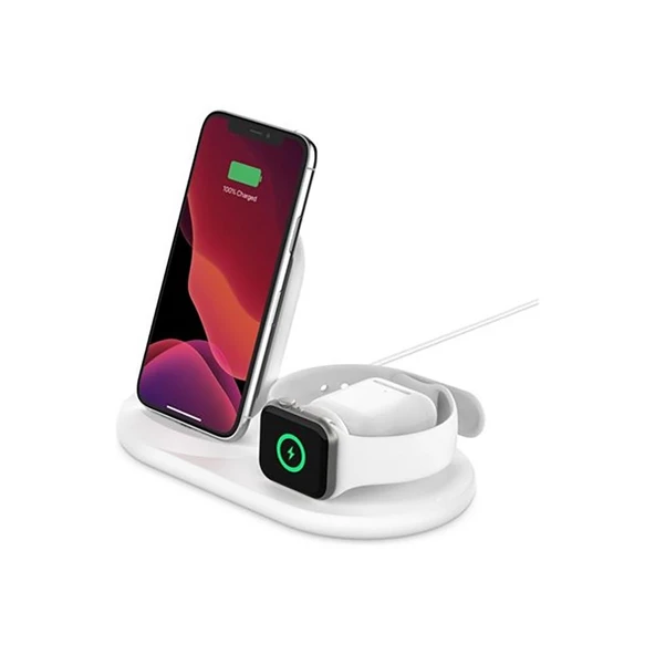 Belkin Boost?charge™ 3'ü 1 Arada Apple Ürünleriniz Için Kablosuz Şarj Cihazı - Outlet ürün görseli 1