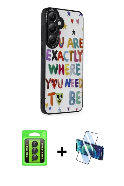MARSİLYAN™- Galaxy A25 5G Kılıf Odak Klasik Serisi - Siyah 3D Antistatik Seramik Nano Ekran Koruyucu + Raze Metal Kamera ürün görseli 1
