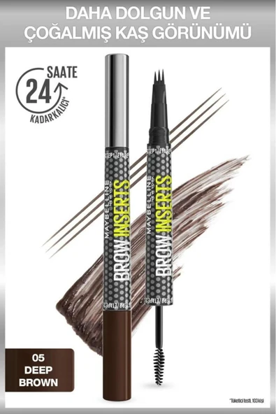Brow Insert Çift Uçlu Kaş Kalemi – 05 Deep Brown ürün görseli 1