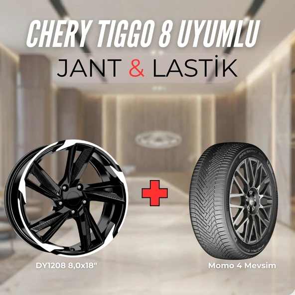 Chery Tiggo8 Uyumlu Momo235/55R18 Dört Mevsim Lastiği 4 adet Yılı:2025+DY1208 BD 18"Jant 4 Adet ürün görseli 1