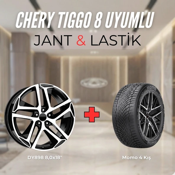 Chery Tiggo8 Uyumlu Momo235/55R18 Kış Lastiği 4 adet Yılı:2025+DY898 BD 18"Jant 4 Adet ürün görseli 1