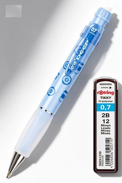 0.7 mm serve deep uçlu kalem + 0.7 rotring uç seti tatlı serisi ürün görseli 1