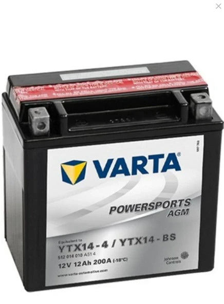 YTX14-BS 12V 12AH VARTA MOTOSİKLET AKÜSÜ ürün görseli 1