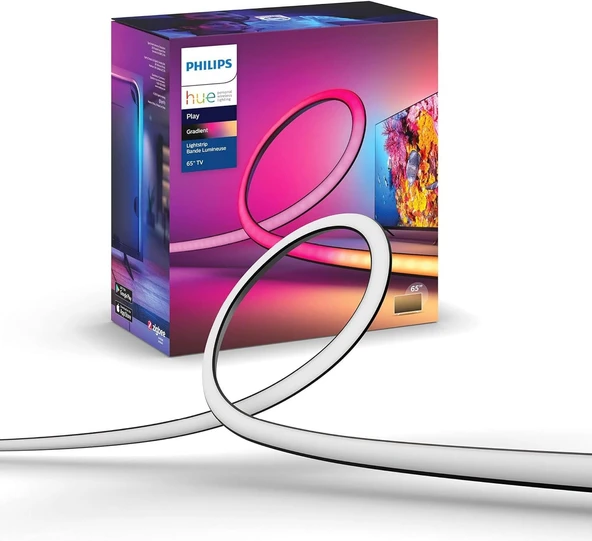 Philips Hue Lightstrip Gradient TV 65'' Akıllı Renkli LED Şerit Aydınlatma ürün görseli 1