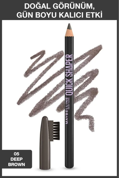 Maybelline NY Quick Shaper Kaş Şekillendirici Kalem - 05 Deep Brown ürün görseli 1