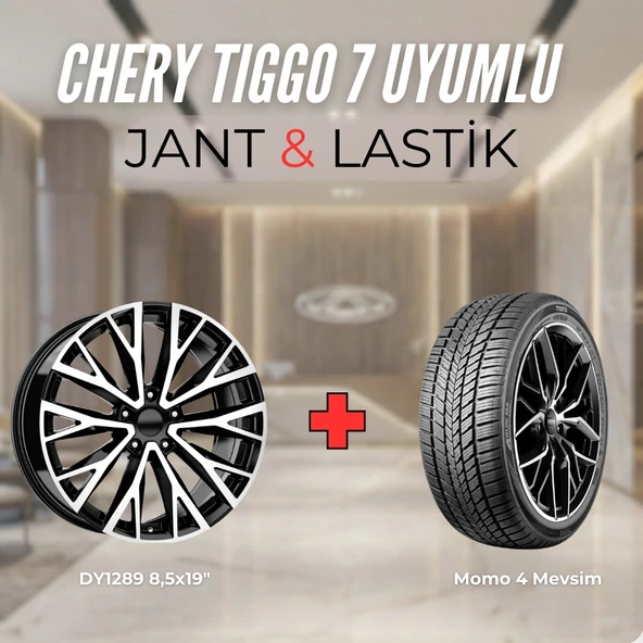 Chery Tiggo7 Uyumlu Momo225/55R19 Dört Mevsim Lastiği 4 adet Yılı:2025+DY1289 BD 19"Jant 4 Adet ürün görseli 1