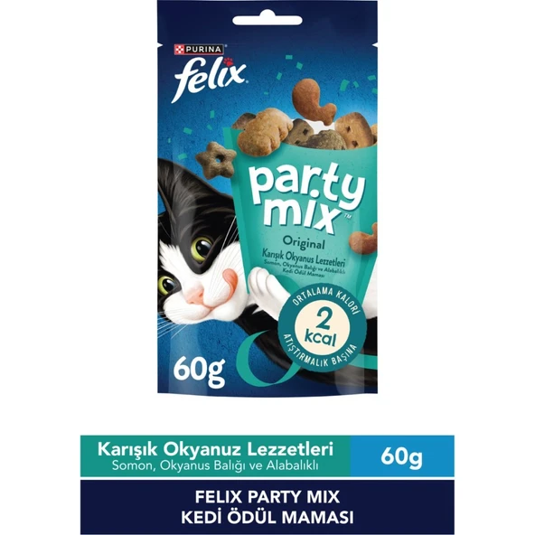 Felix Party Mix Original Karışık Okyanus Lezzetleri Kedi Ödül Maması 60gr ürün görseli 1