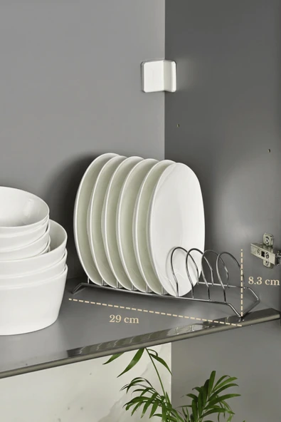 Parlak Silver 9 Bölmeli Tabak Düzenleyici Çekmece içi Raf Dolap Organizer Paslanmaz Metal ürün görseli 1