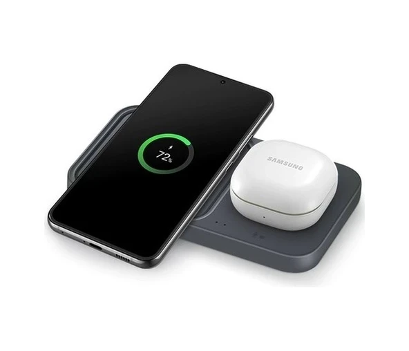 Samsung EP-P5400TBEGWW 15W Kablosuz Hızlı Şarj Cihazı Duo Siyah ürün görseli 1