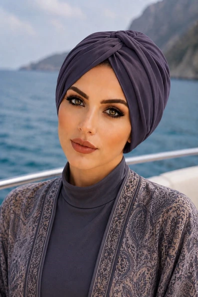 Antrasit Burgu Hazır Deniz - Havuz Bonesi ürün görseli 1