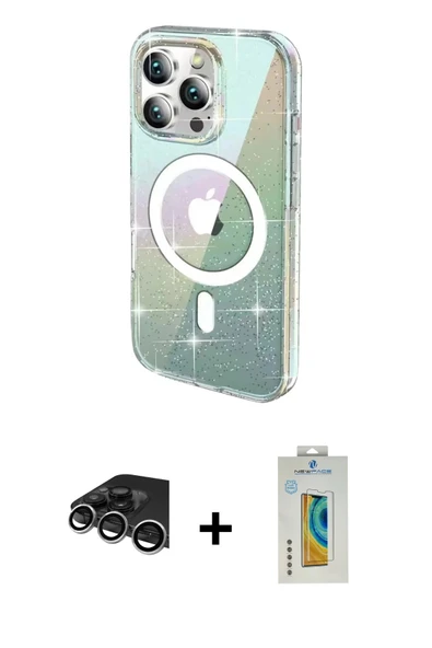 MARSİLYAN™- iPhone 14 Pro Max Kılıf Odak Modern Serisi - Siyah Polymer Nano Ekran Koruyucu + Raze Metal Kamera Lens - GS ürün görseli 1