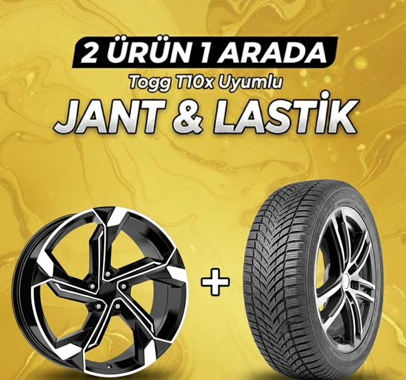 Togg T10x Uyumlu Nokian225/60R18 Dört Mevsim Lastiği 4 Adet Yılı:2025+DY1708 BD 18"Jant 4 Adet ürün görseli 1