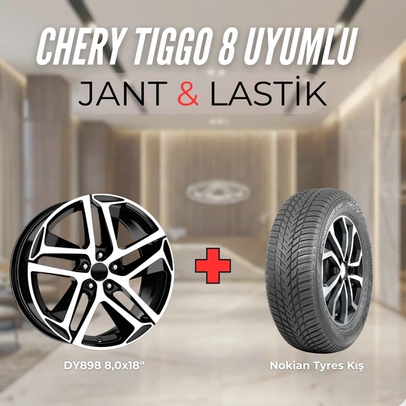 Chery Tiggo8 Uyumlu Nokian235/55R18 Kış Lastiği 4 adet Yılı:2024+DY898 BD 18"Jant 4 Adet ürün görseli 1
