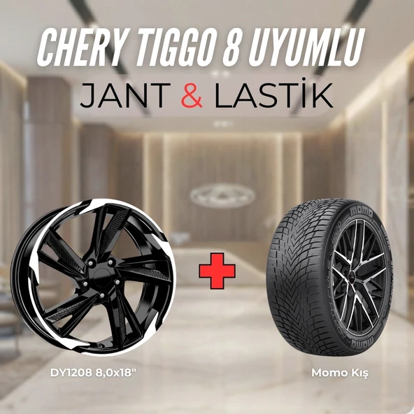 Chery Tiggo8 Uyumlu Momo235/55R18 Kış Lastiği 4 adet Yılı:2025+DY1208 BD 18"Jant 4 Adet ürün görseli 1