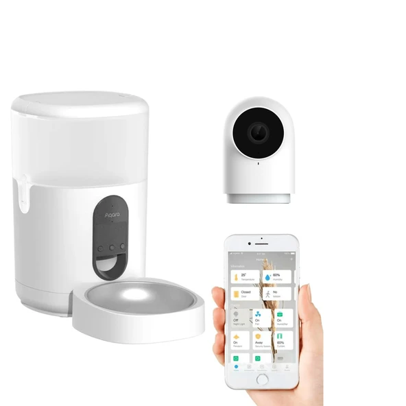 Aqara Akıllı Kamera Hub G2h Pro CH-C01 ve Aqara Akıllı Evcil Hayvan Besleyici C1 PETC1-M01 ürün görseli 1