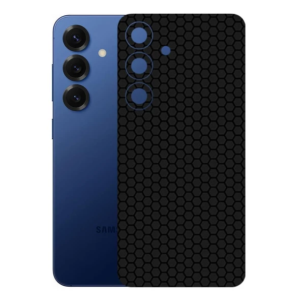 Samsung Galaxy S25 ile Uyumlu Bumper Serisi Premium Arka Kapak Kaplama(Kenarlar Yoktur!)  Siyah ürün görseli 1