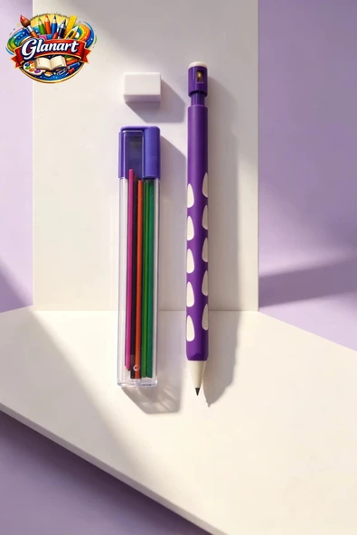 2.0 mm renkli uç ve silgi hediyeli 2.0 mm uçlu kalem seti 1 adet ürün görseli 1