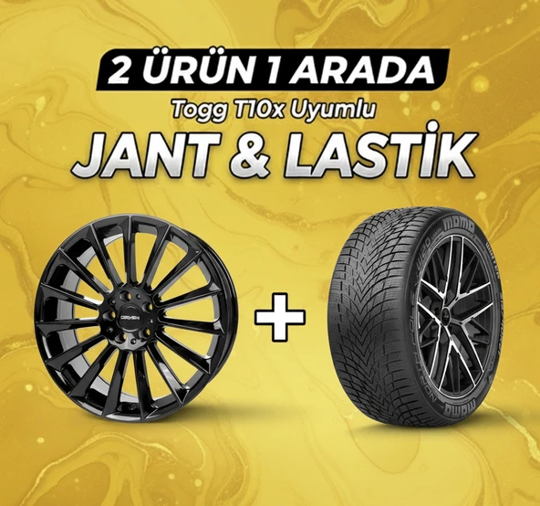 Togg T10x Uyumlu Momo225/60R18 Kış Lastiği 4 Adet Yılı:2025+CA178018 B 18"Jant 4 Adet ürün görseli 1