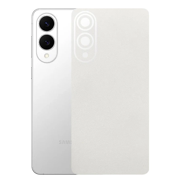 Samsung Galaxy S25 Edge ile Uyumlu Bumper Serisi Premium Arka Kapak Kaplama(Kenarlar Yoktur!)  Beyaz ürün görseli 1