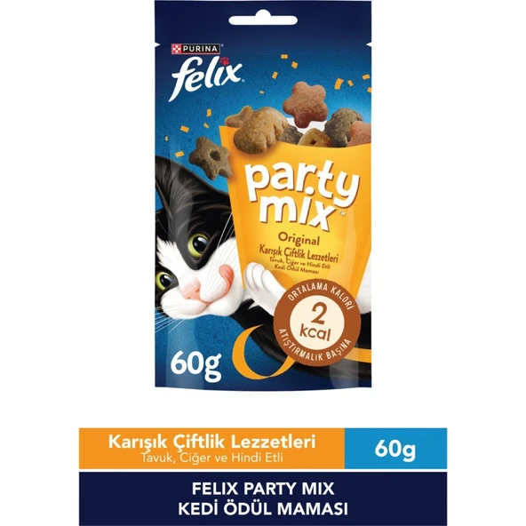 Felix Party Mix Original Karışık Çiftlik Lezzetleri Kedi Ödül Maması 60gr ürün görseli 1
