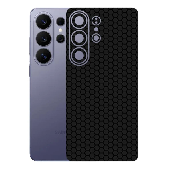 Samsung Galaxy S26 Ultra ile Uyumlu Bumper Serisi Premium Arka Kapak Kaplama(Kenarlar Yoktur!)  Siyah ürün görseli 1