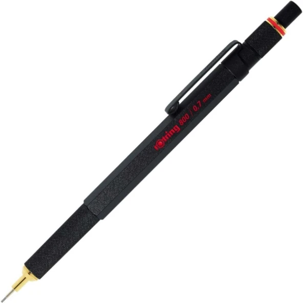 Rotring 800 Siyah Mekanik Kurşun Kalem 0.7 mm Metalik Gövde ile Hassas Çizim İçin ürün görseli 1