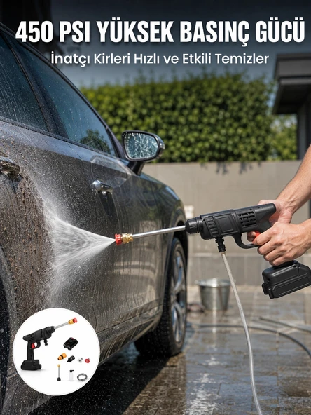 Kablosuz Taşınabilir Basınçlı Yıkama Tabancası Köpük Şişeli ürün görseli 1