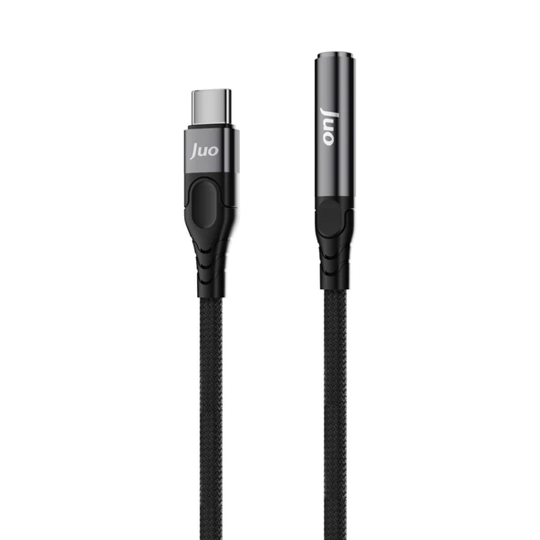 Juo USB Type-C to 3.5mm Jack Aux Kulaklık Mikrofon Çevirici Dönüştürücü Adaptör Kablo-AMBALAJ HASARLI SIFIR ÜRÜN ürün görseli 1