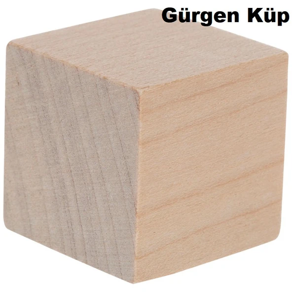 Gülgen Küp Hobi Ahşap Küp Dekoratif Küp Doğal Ahşap Küp Blokları ürün görseli 1
