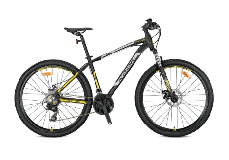 Kron XC 75 - 26 MTB - 14' - 21 Vites - V.Brake - Mat Siyah/Bej-Sarı ürün görseli 1