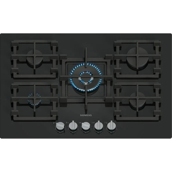Siemens EP7A6QI40O Gazlı Ocak 75 cm Sert Cam Siyah iQ500 ürün görseli 1