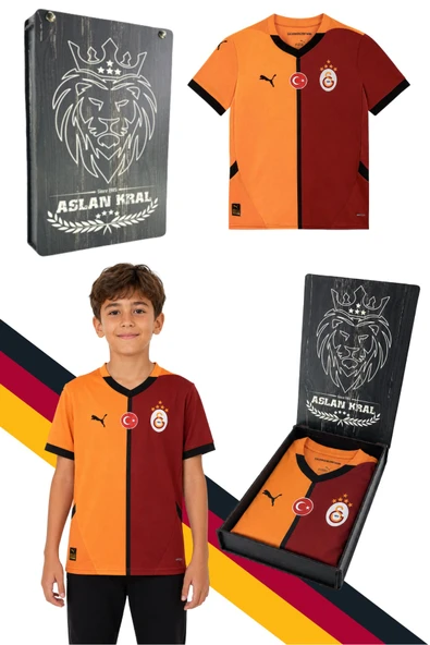 GALATASARAY Home Jersey Replica J Kırmızı Unisex Çocuk Forma Lazer Kutu Hediyeli ürün görseli 1