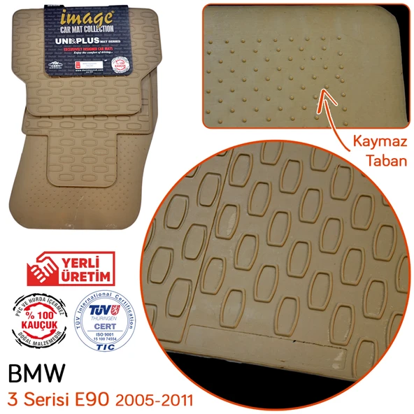 İmage Bmw 3 Serisi (E90) 2005-2013 /F30 2012-2018 Bej Kauçuk Paspas ürün görseli 1