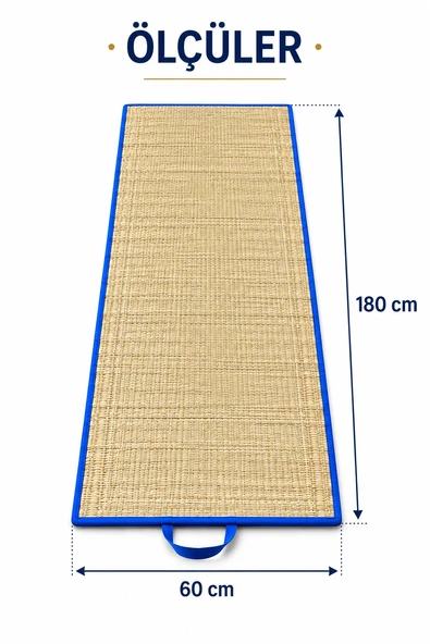 2 adet Hasır Mat, Plaj - Kamp Matı, 60x180 cm - Resim 6