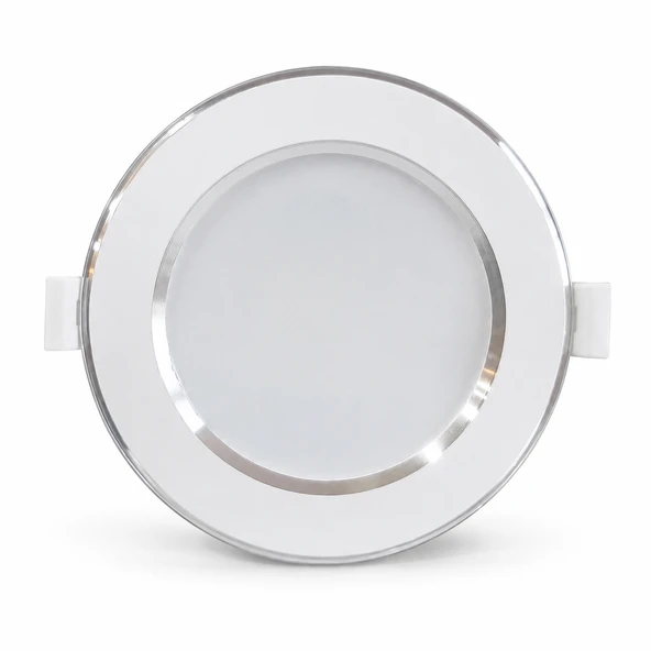 5W 3 Renkli LED Spot Beyaz Kasa 350 Lümen Sıva Altı Yuvarlak Downlight ürün görseli 1