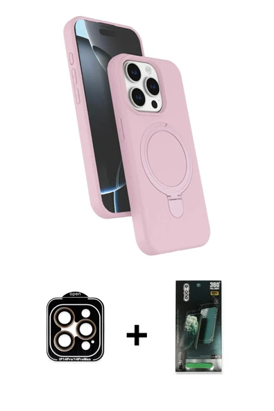 MARSİLYAN™- iPhone 14 Pro Max Kılıf İz Işık Koleksiyonu - Siyah 360 Mat Full Body Arka Koruyucu + PVD Metal Kamera Lens ürün görseli 1