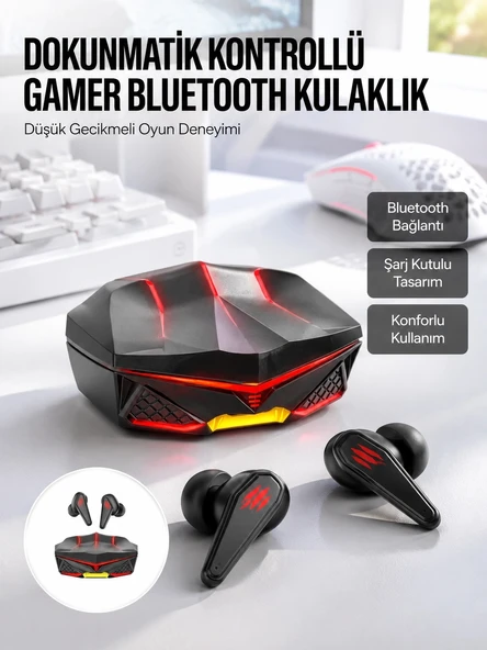 Bluetooth Kulaklık HD Ses Kaliteli Işıklı Metal Kasa Ios Android Uyumlu Mikrofonlu Yeni Nesil ürün görseli 1