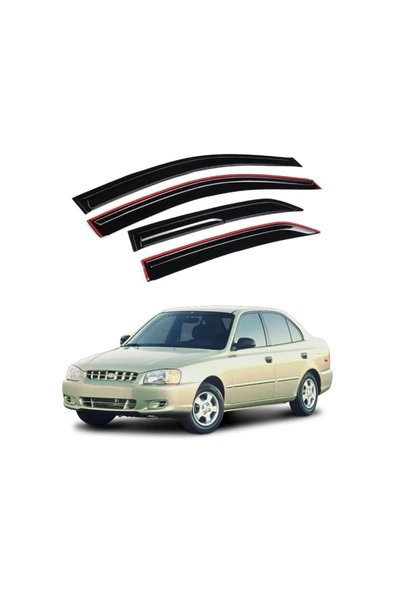 Cam Rüzgarlığı İthal Mugen Hyundai Accent Gls Milenyum 2000-2003 4Lü ürün görseli 1