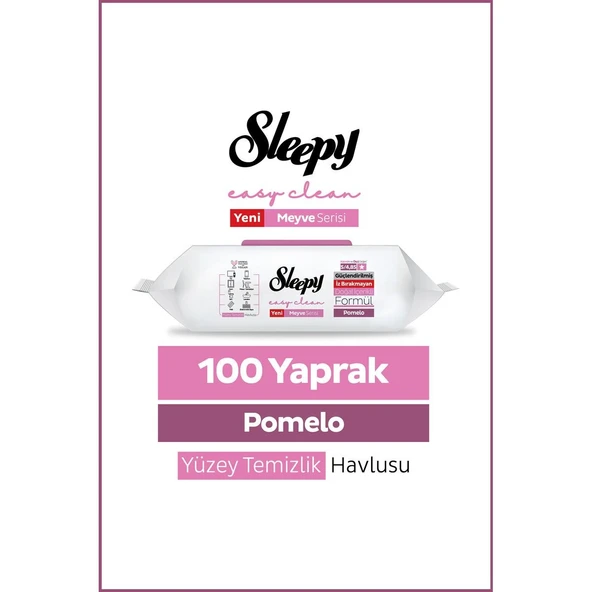 Sleepy Pomelo Yüzey Temizlik Havlusu Meyve Serisi 100 yaprak ürün görseli 1