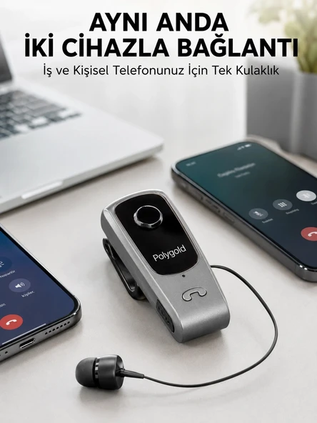 Mikrofonlu ve Ses Kontrollü Kablosuz Kulak İçi Kulaklık ürün görseli 1