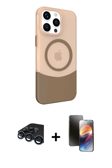 MARSİLYAN™- iPhone 15 Pro Max Kılıf Çekirdek Asil Özel Seri - Siyah 3D Antistatik Mat Seramik Nano Ekran Koruyucu + Raze ürün görseli 1