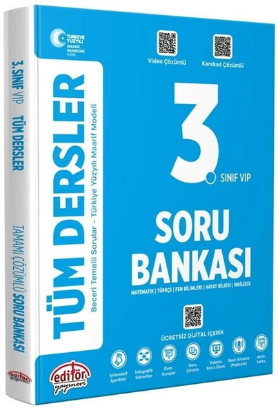 3. Sınıf Tüm Dersler Soru Bankası Data Yayınları ürün görseli 1
